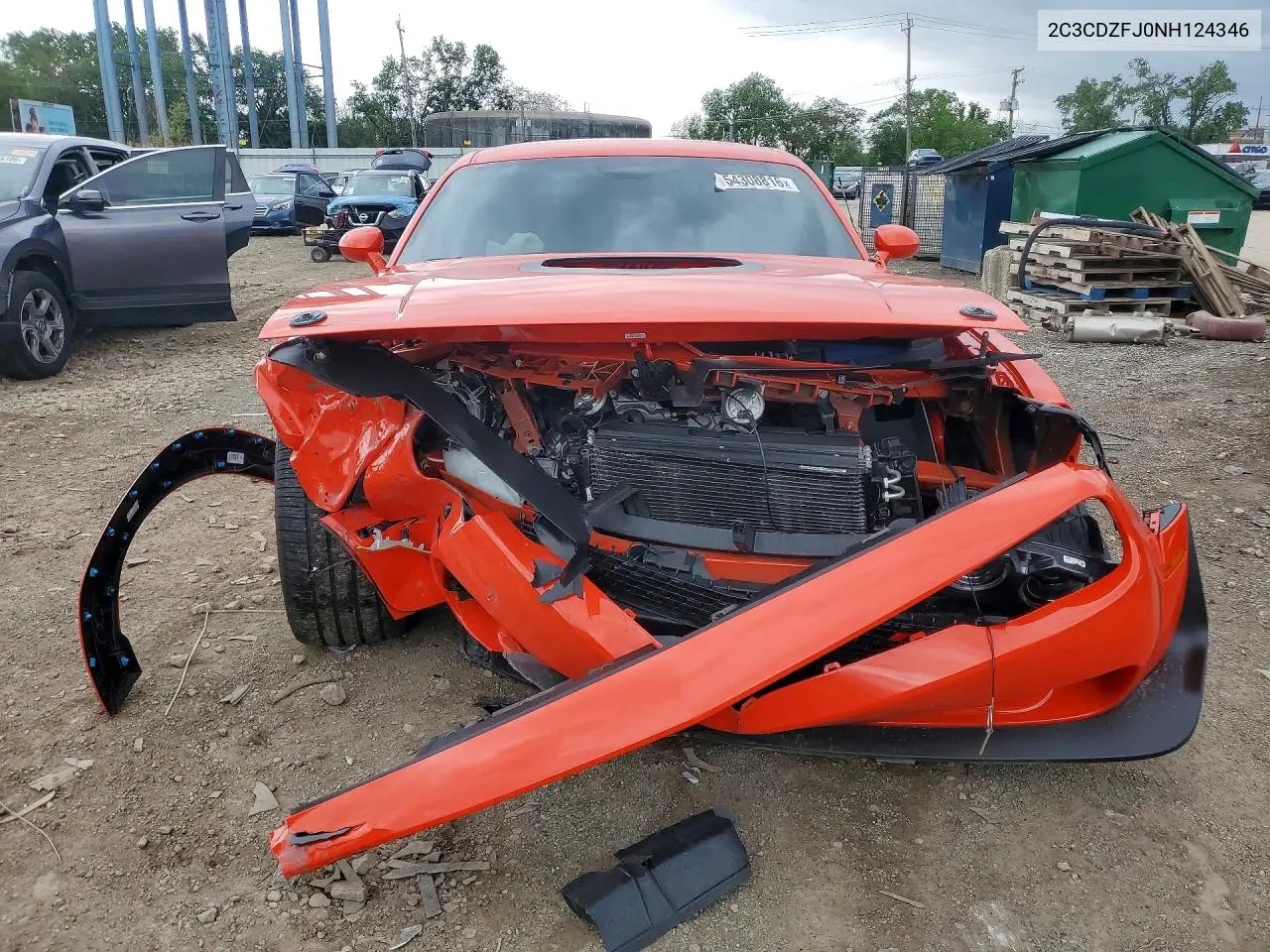 2022 Dodge Challenger R VIN: 2C3CDZFJ0NH124346 Lot: 54308816