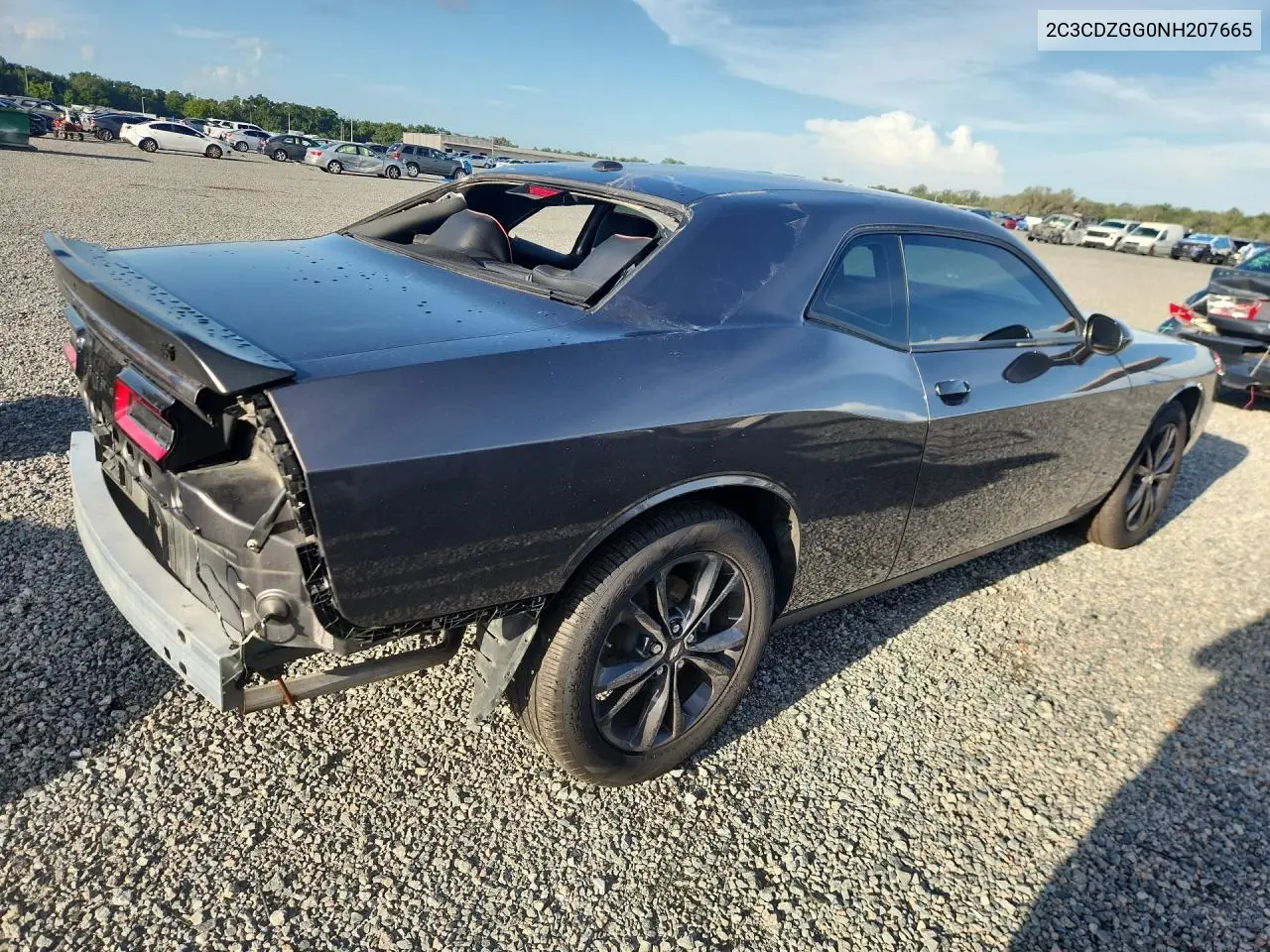 2022 Dodge Challenger Sxt VIN: 2C3CDZGG0NH207665 Lot: 58280696