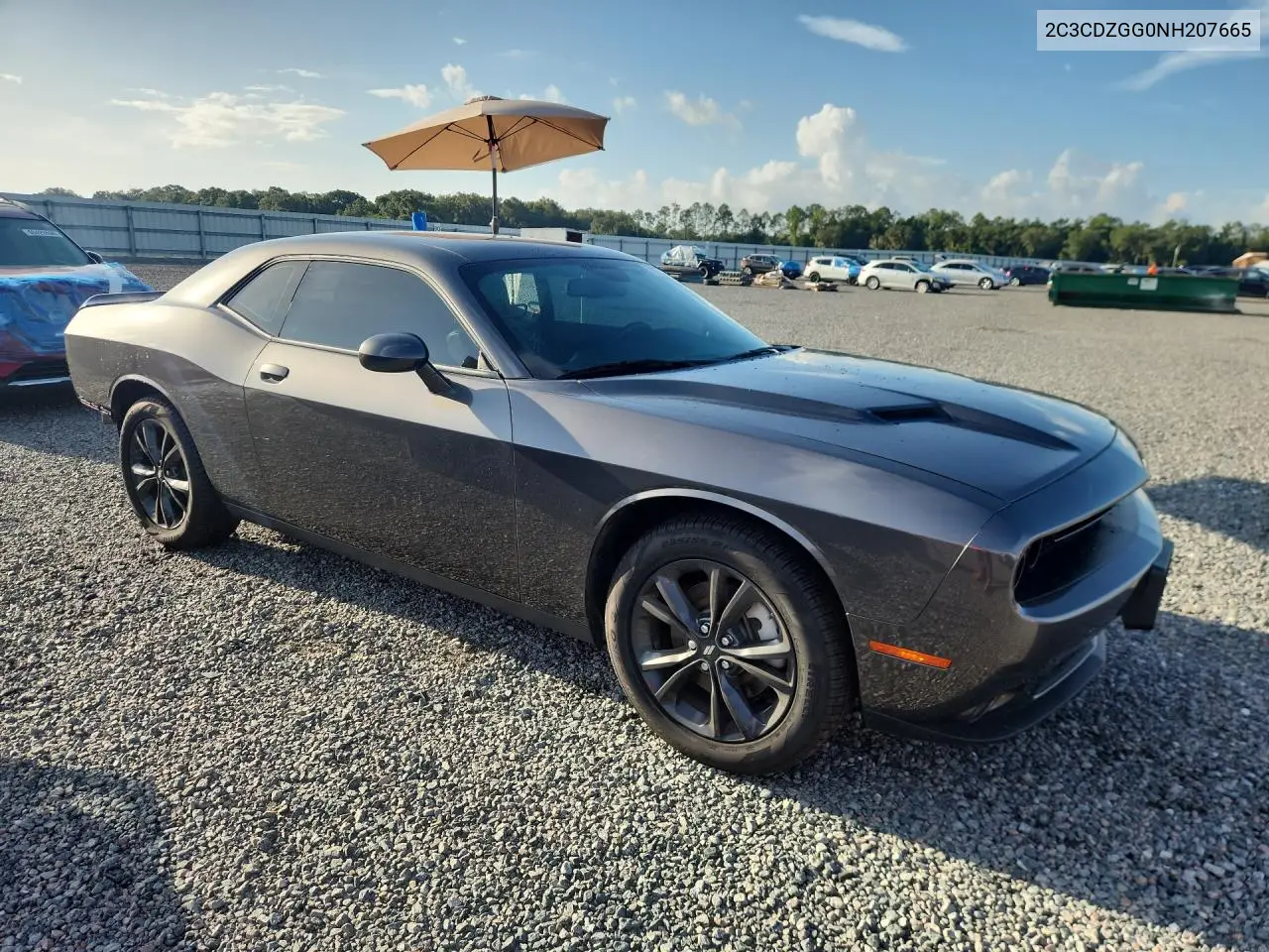 2022 Dodge Challenger Sxt VIN: 2C3CDZGG0NH207665 Lot: 58280696