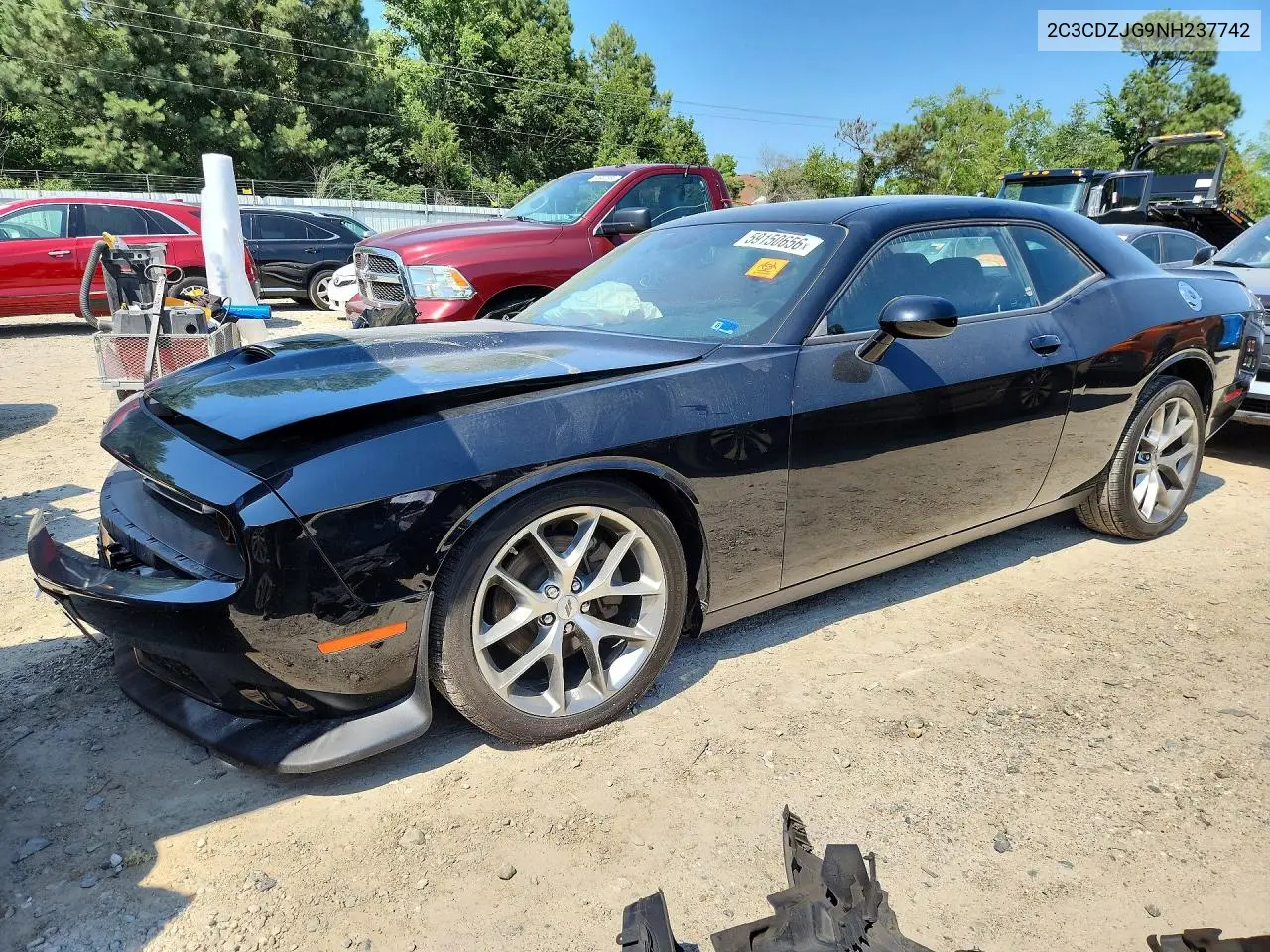 2022 Dodge Challenger Gt VIN: 2C3CDZJG9NH237742 Lot: 59150656