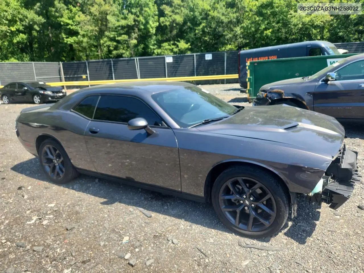 2022 Dodge Challenger Sxt VIN: 2C3CDZAG3NH258022 Lot: 60651716