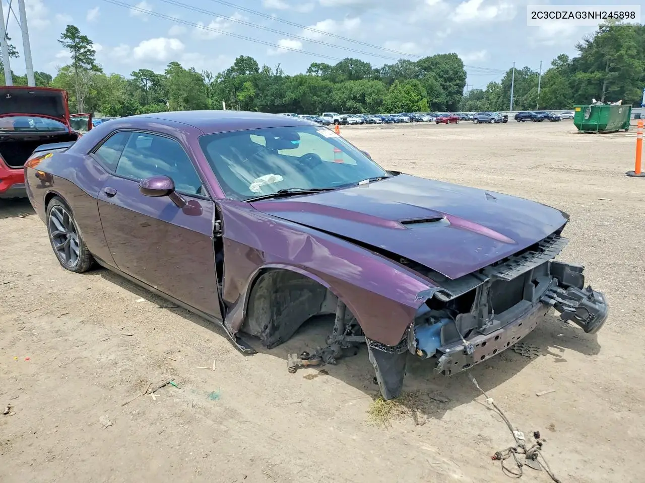 2022 Dodge Challenger Sxt VIN: 2C3CDZAG3NH245898 Lot: 61122346