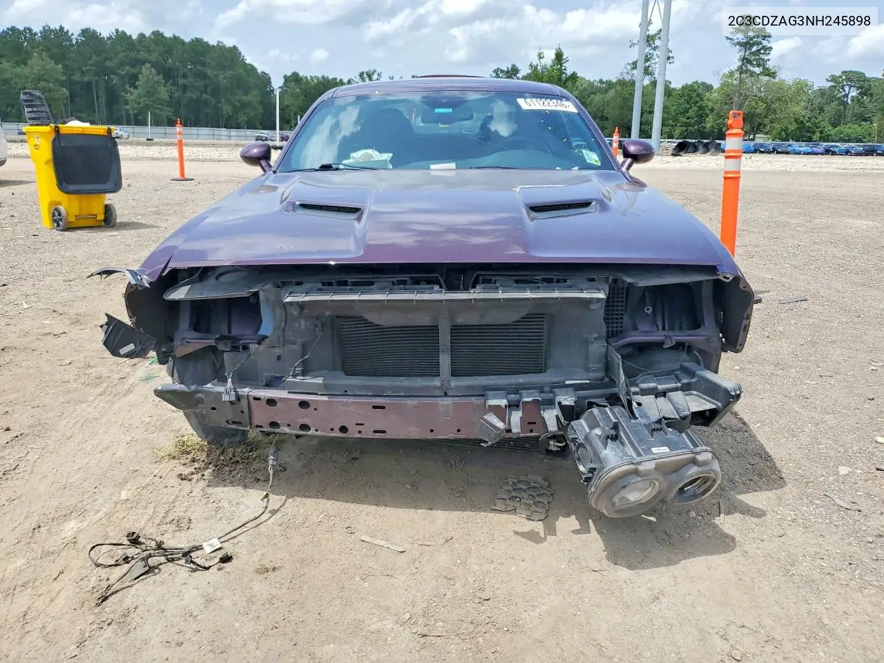 2022 Dodge Challenger Sxt VIN: 2C3CDZAG3NH245898 Lot: 61122346