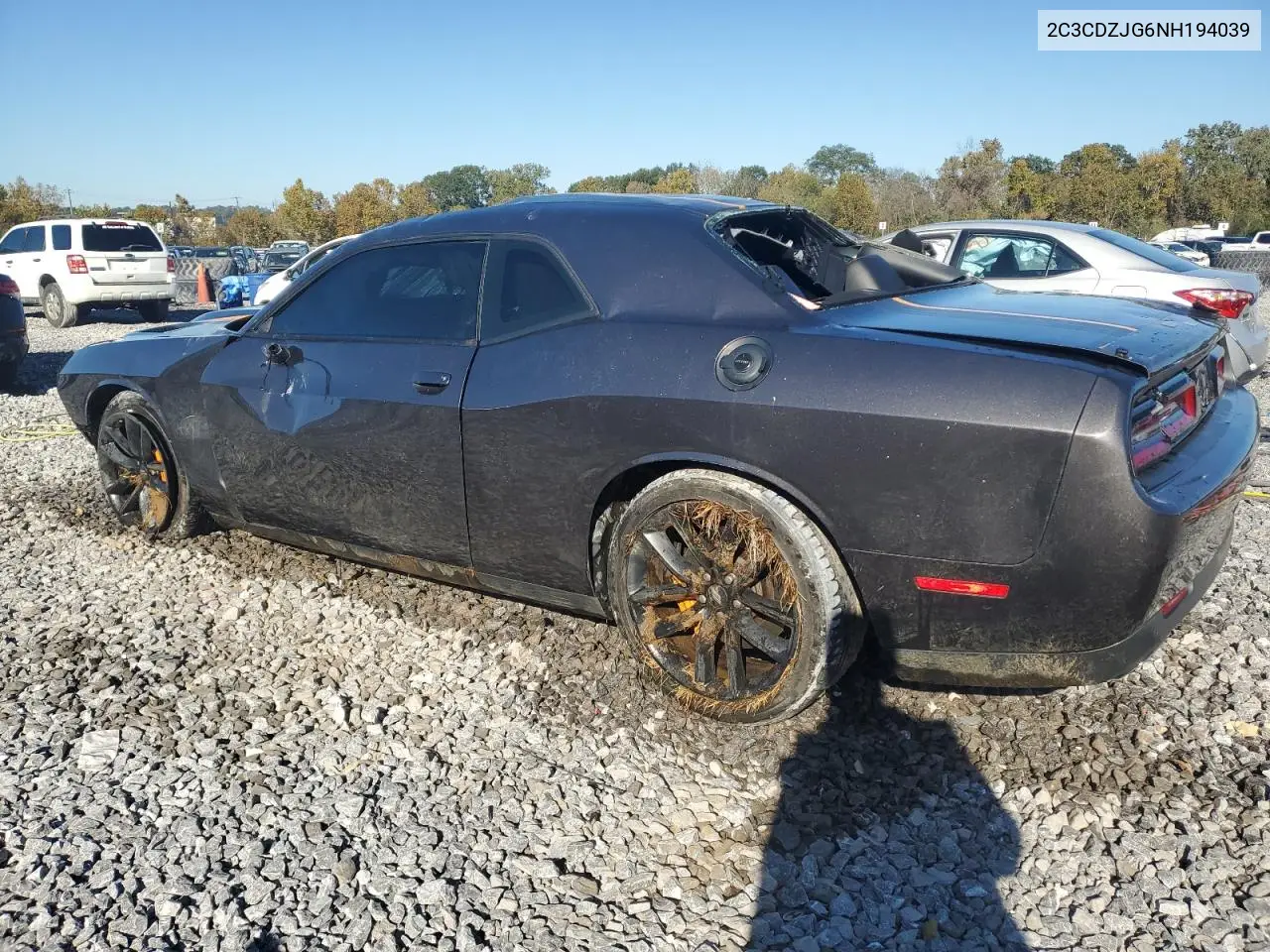 2C3CDZJG6NH194039 2022 Dodge Challenger Gt