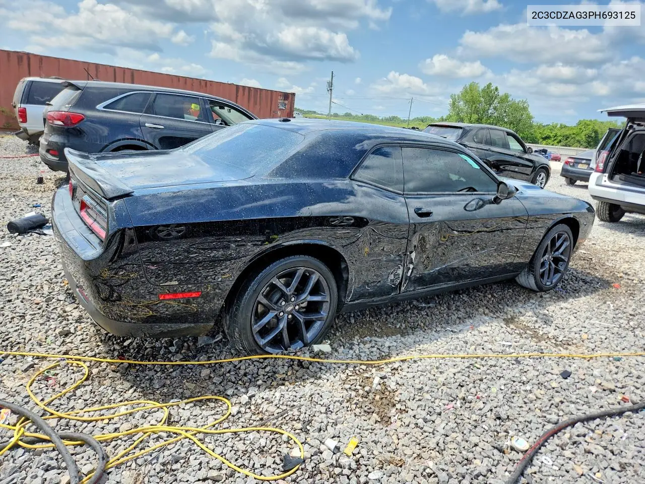 2023 Dodge Challenger Sxt VIN: 2C3CDZAG3PH693125 Lot: 58557356
