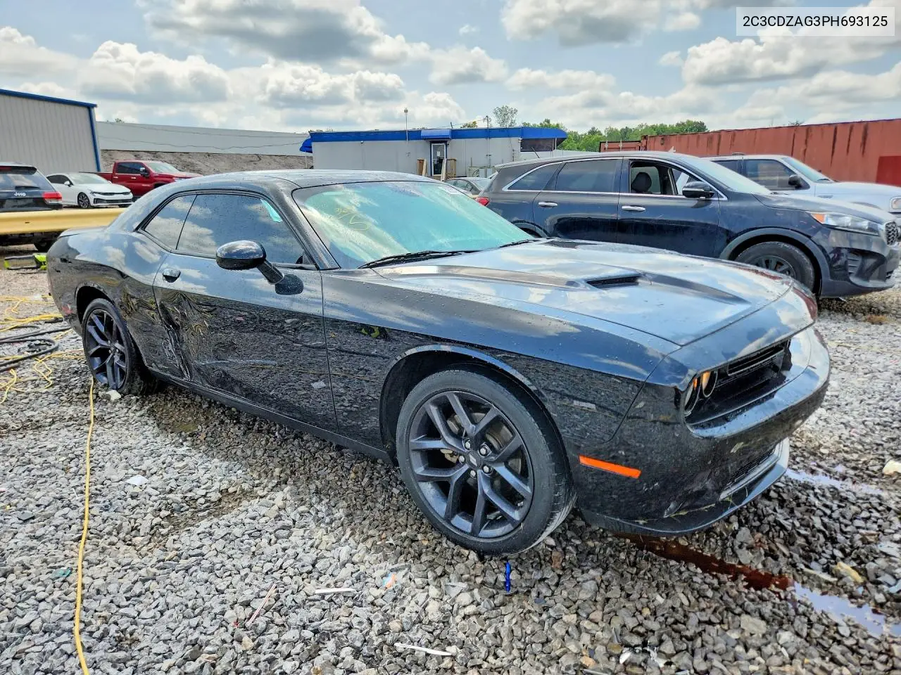 2023 Dodge Challenger Sxt VIN: 2C3CDZAG3PH693125 Lot: 58557356