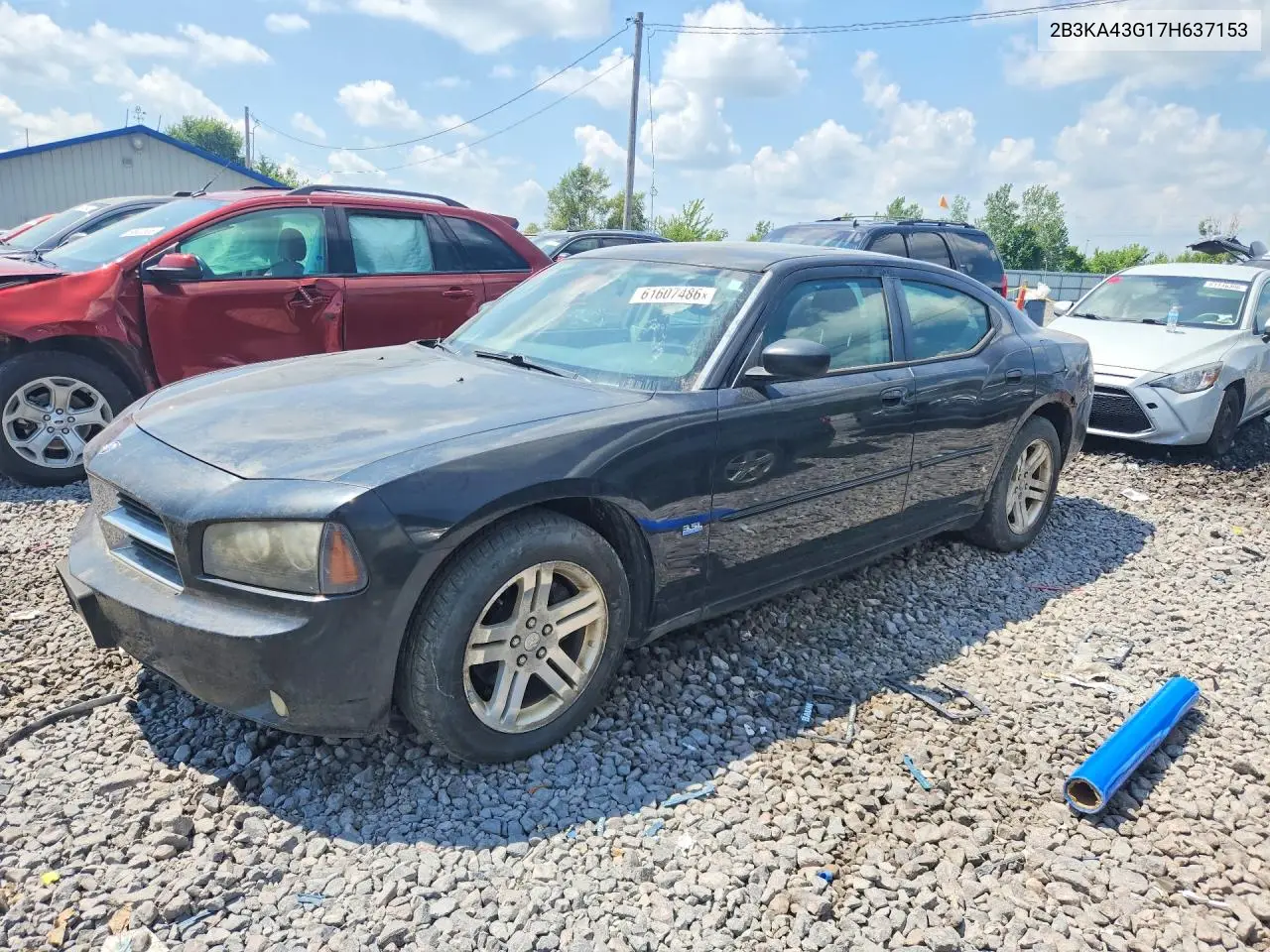 2007 Dodge Charger Se VIN: 2B3KA43G17H637153 Lot: 61607486