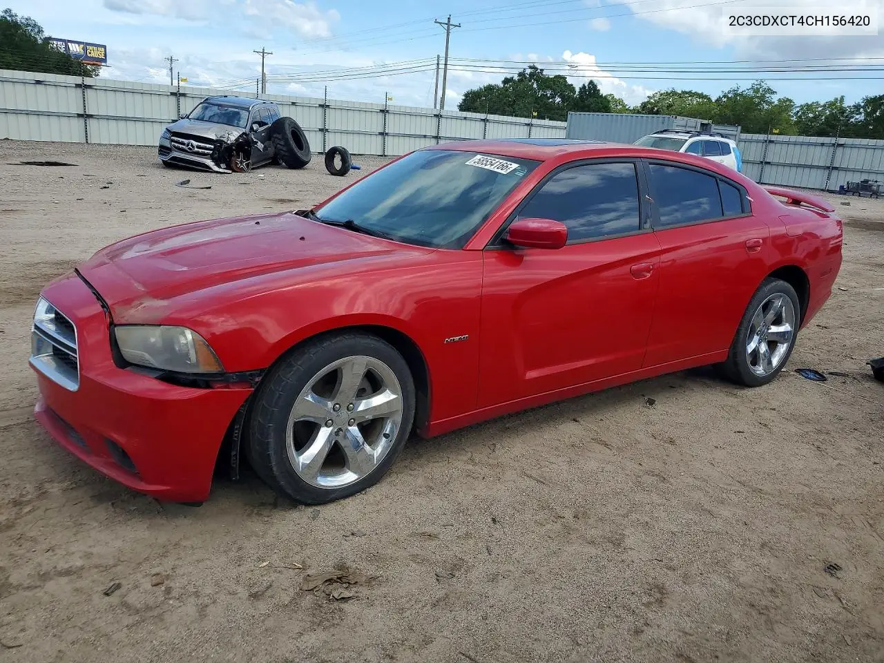 2012 Dodge Charger R VIN: 2C3CDXCT4CH156420 Lot: 58554166