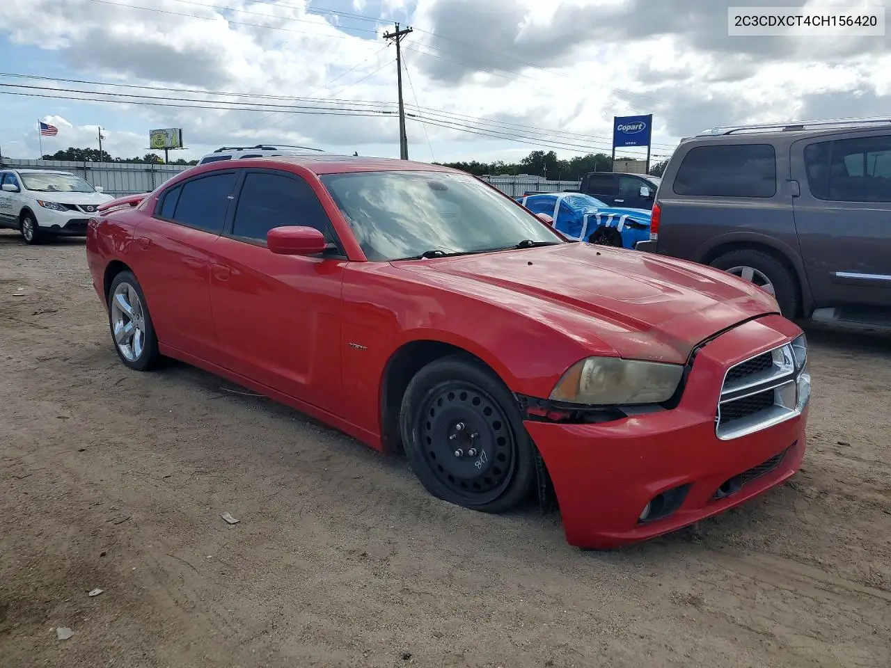 2012 Dodge Charger R VIN: 2C3CDXCT4CH156420 Lot: 58554166
