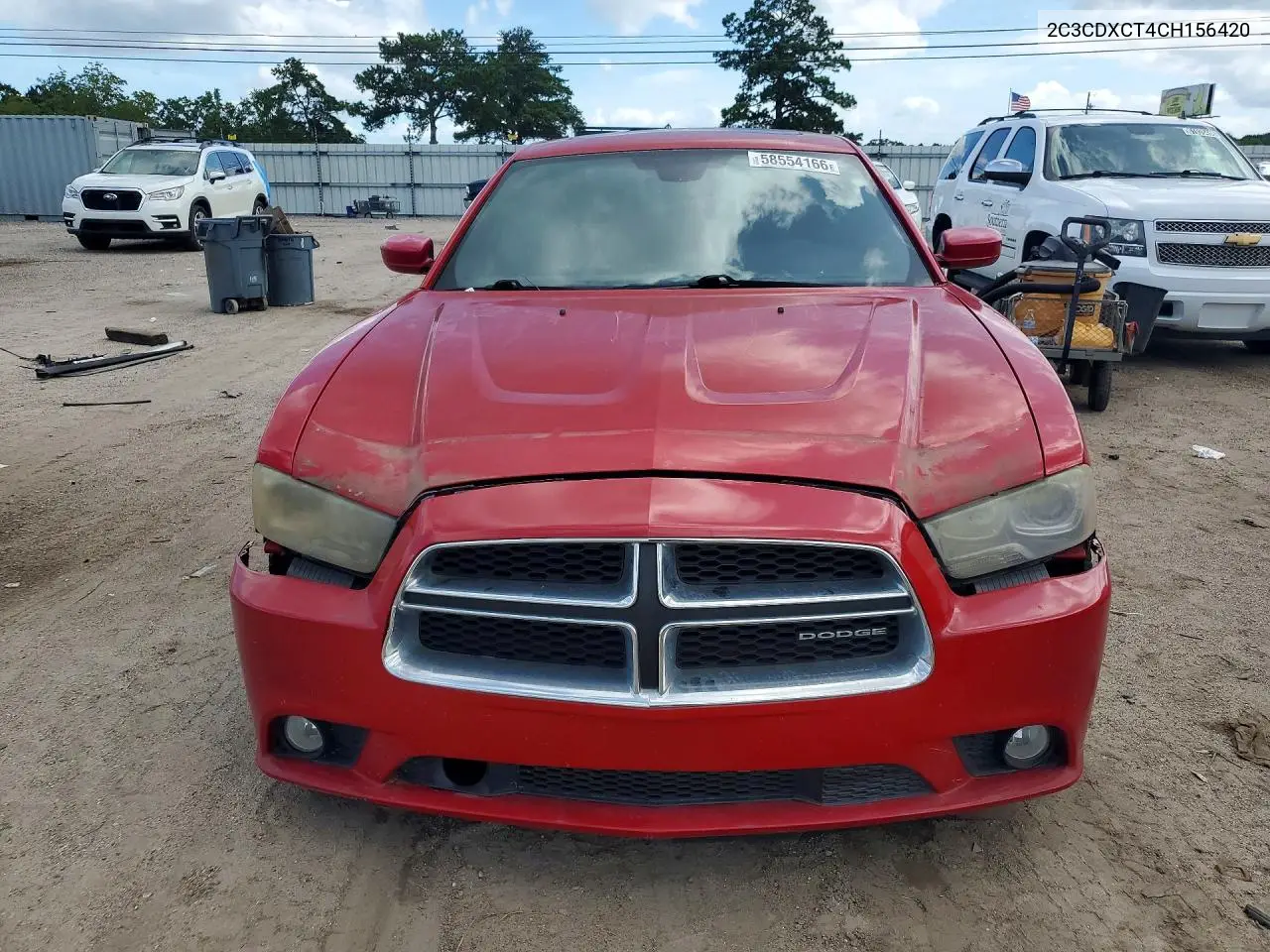 2012 Dodge Charger R VIN: 2C3CDXCT4CH156420 Lot: 58554166