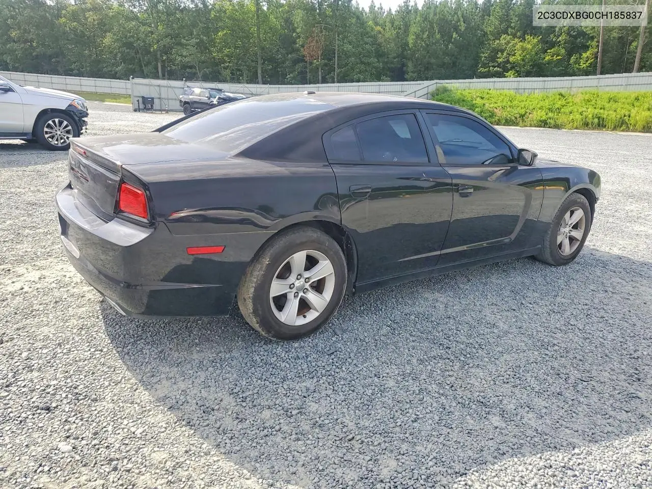 2012 Dodge Charger Se VIN: 2C3CDXBG0CH185837 Lot: 62065646