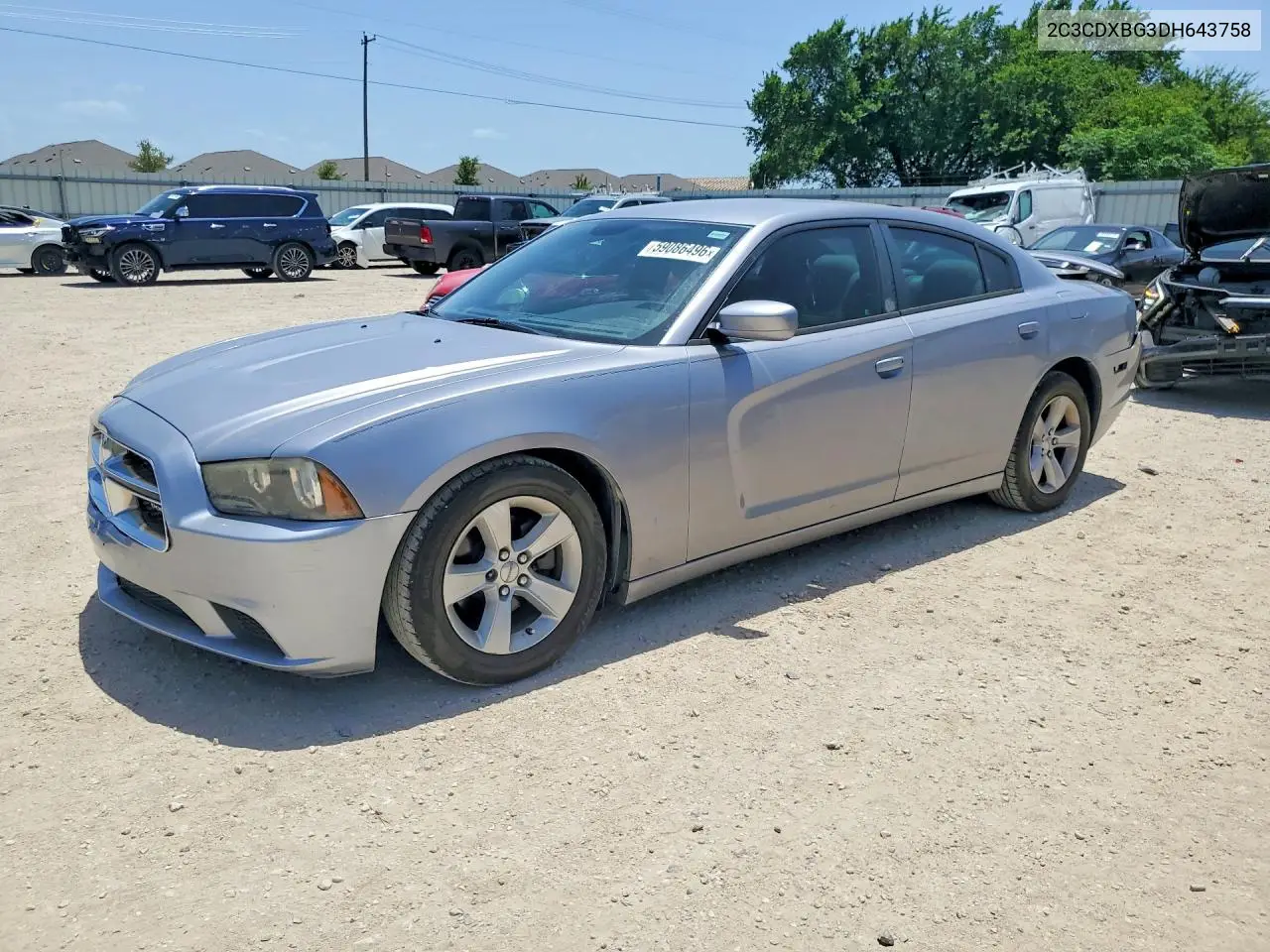 2013 Dodge Charger Se VIN: 2C3CDXBG3DH643758 Lot: 59086496