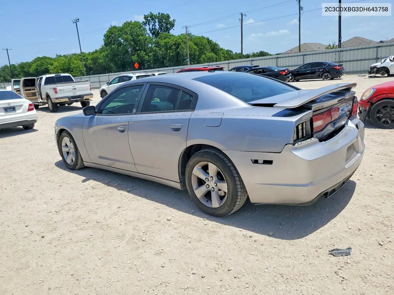 2013 Dodge Charger Se VIN: 2C3CDXBG3DH643758 Lot: 59086496