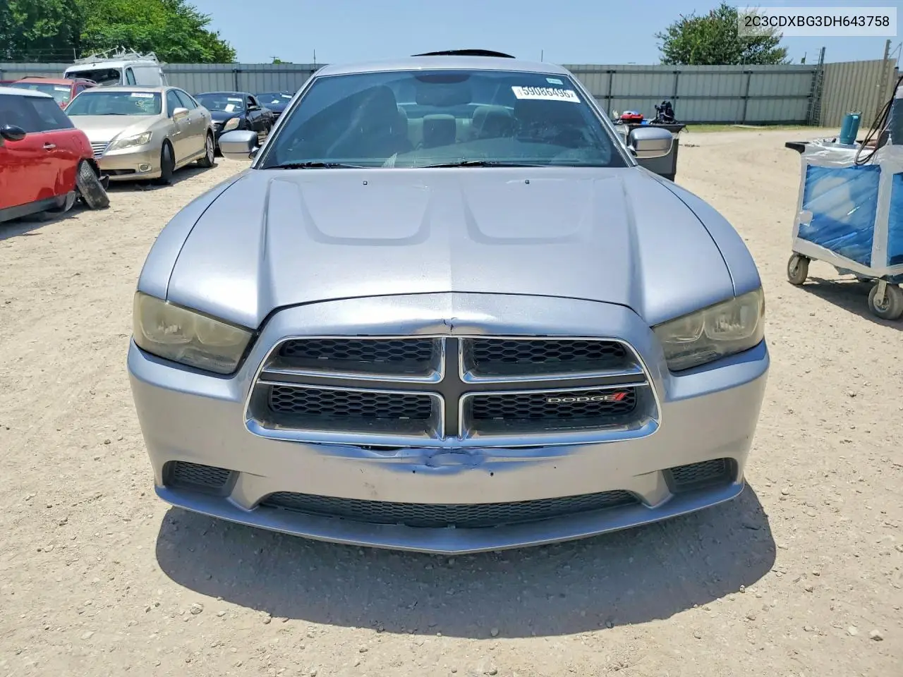 2013 Dodge Charger Se VIN: 2C3CDXBG3DH643758 Lot: 59086496