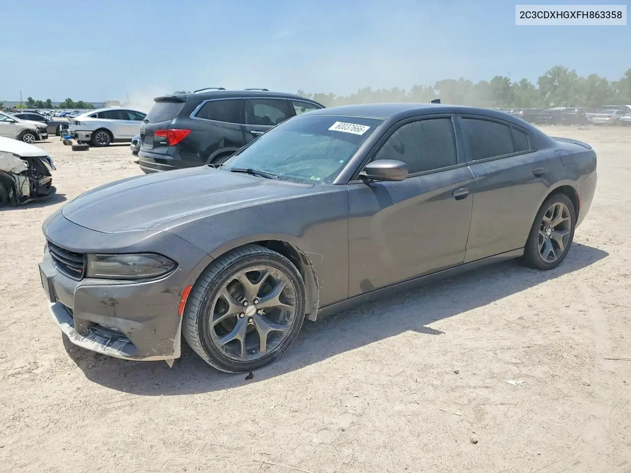 2015 Dodge Charger Sxt VIN: 2C3CDXHGXFH863358 Lot: 60037666