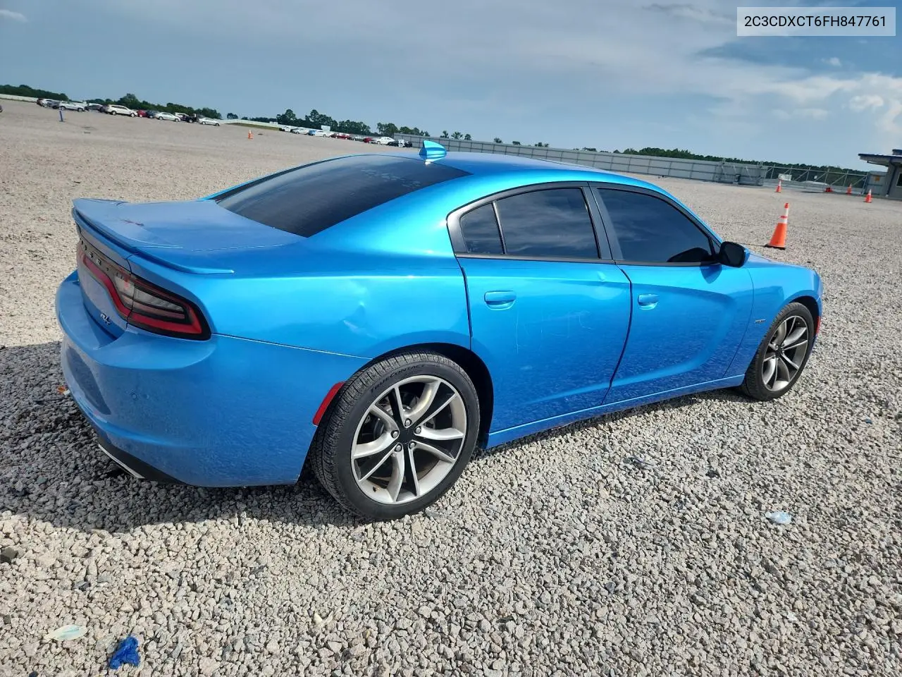 2015 Dodge Charger R/T VIN: 2C3CDXCT6FH847761 Lot: 62153546