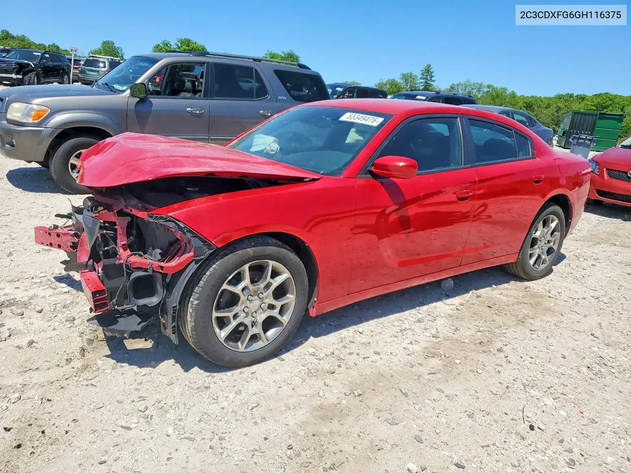 2016 Dodge Charger Se VIN: 2C3CDXFG6GH116375 Lot: 55349476
