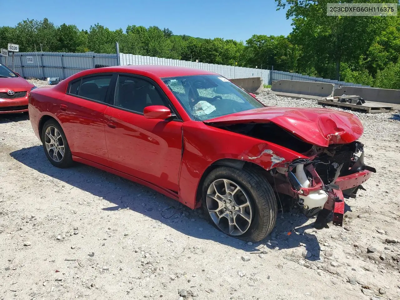 2016 Dodge Charger Se VIN: 2C3CDXFG6GH116375 Lot: 55349476