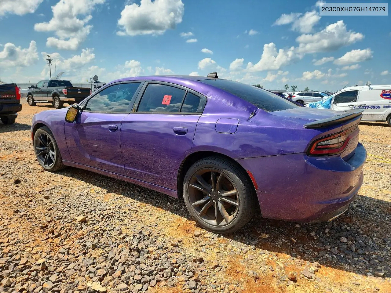 2016 Dodge Charger Sxt VIN: 2C3CDXHG7GH147079 Lot: 59942496