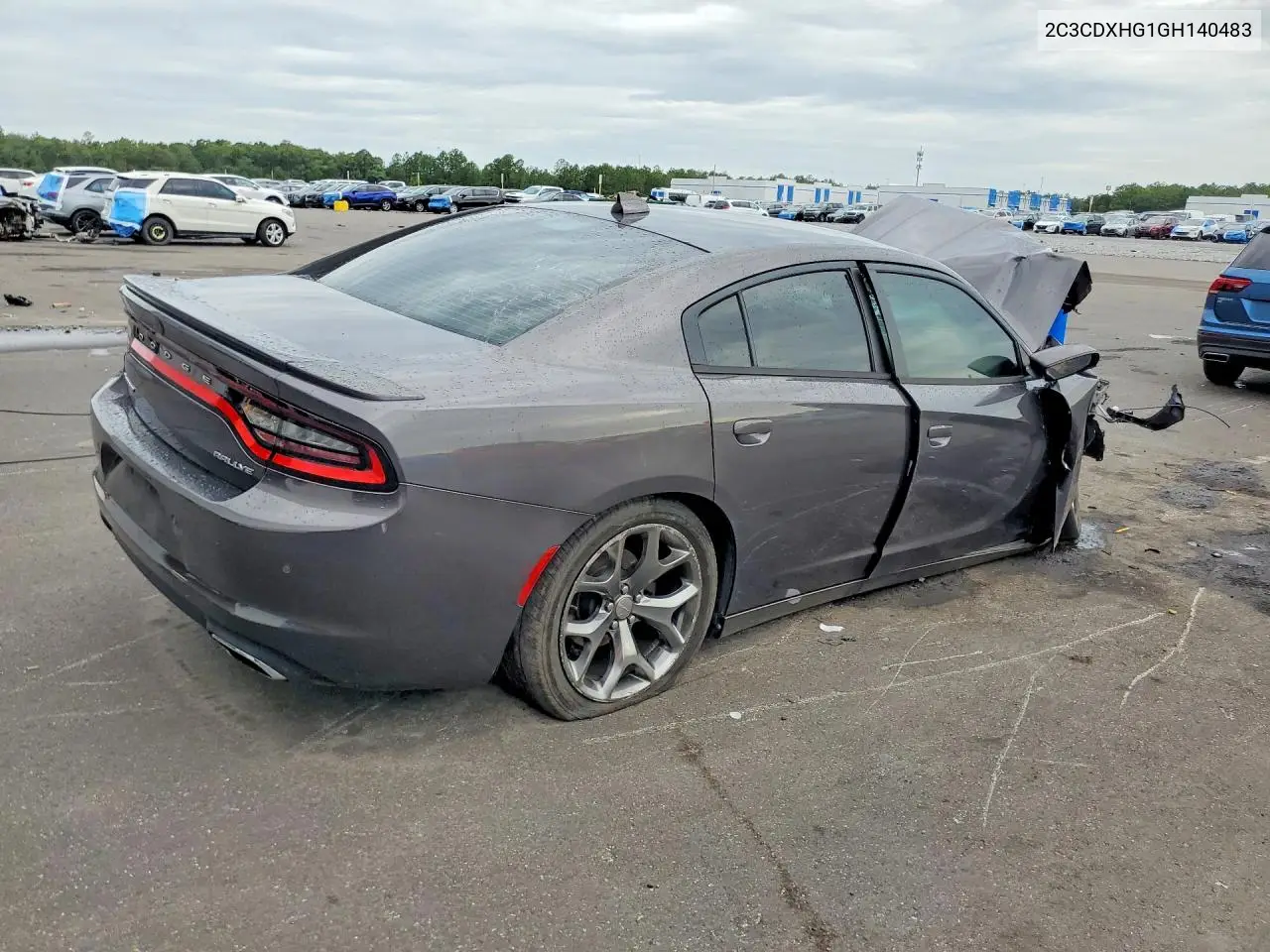 2016 Dodge Charger Sxt VIN: 2C3CDXHG1GH140483 Lot: 60214876