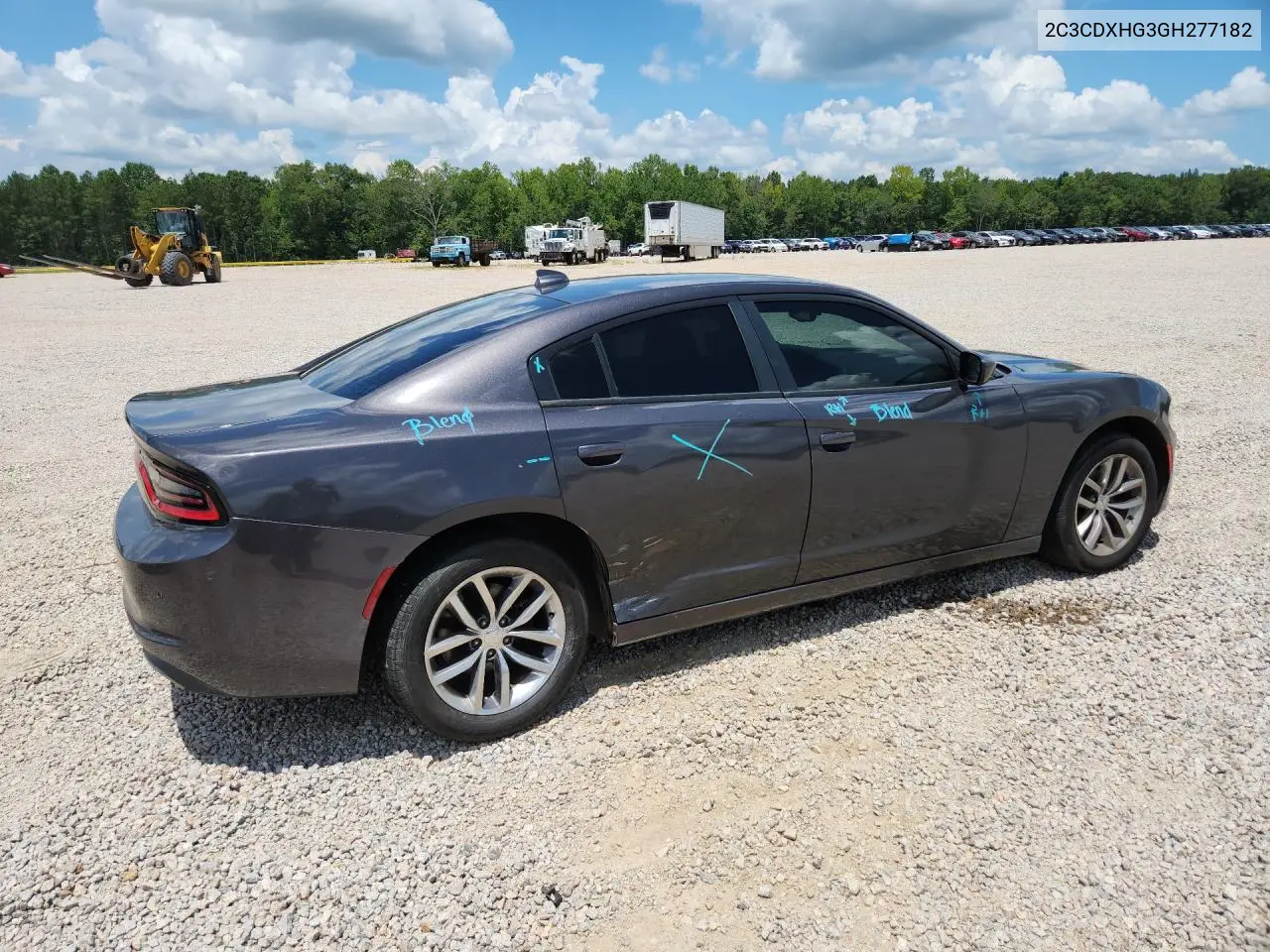 2016 Dodge Charger Sxt VIN: 2C3CDXHG3GH277182 Lot: 61384866
