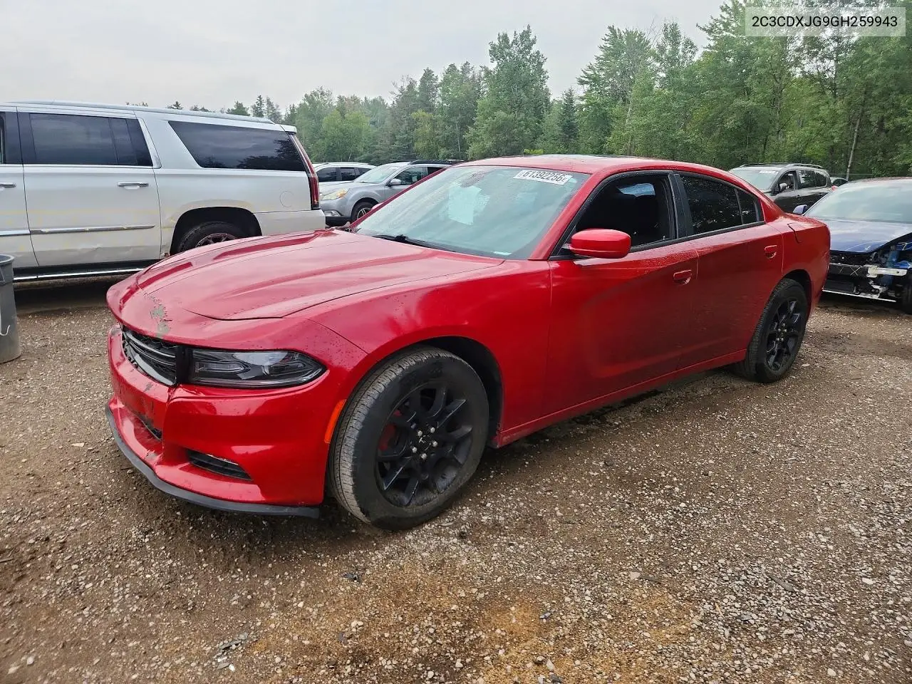 2016 Dodge Charger Sxt VIN: 2C3CDXJG9GH259943 Lot: 61392256