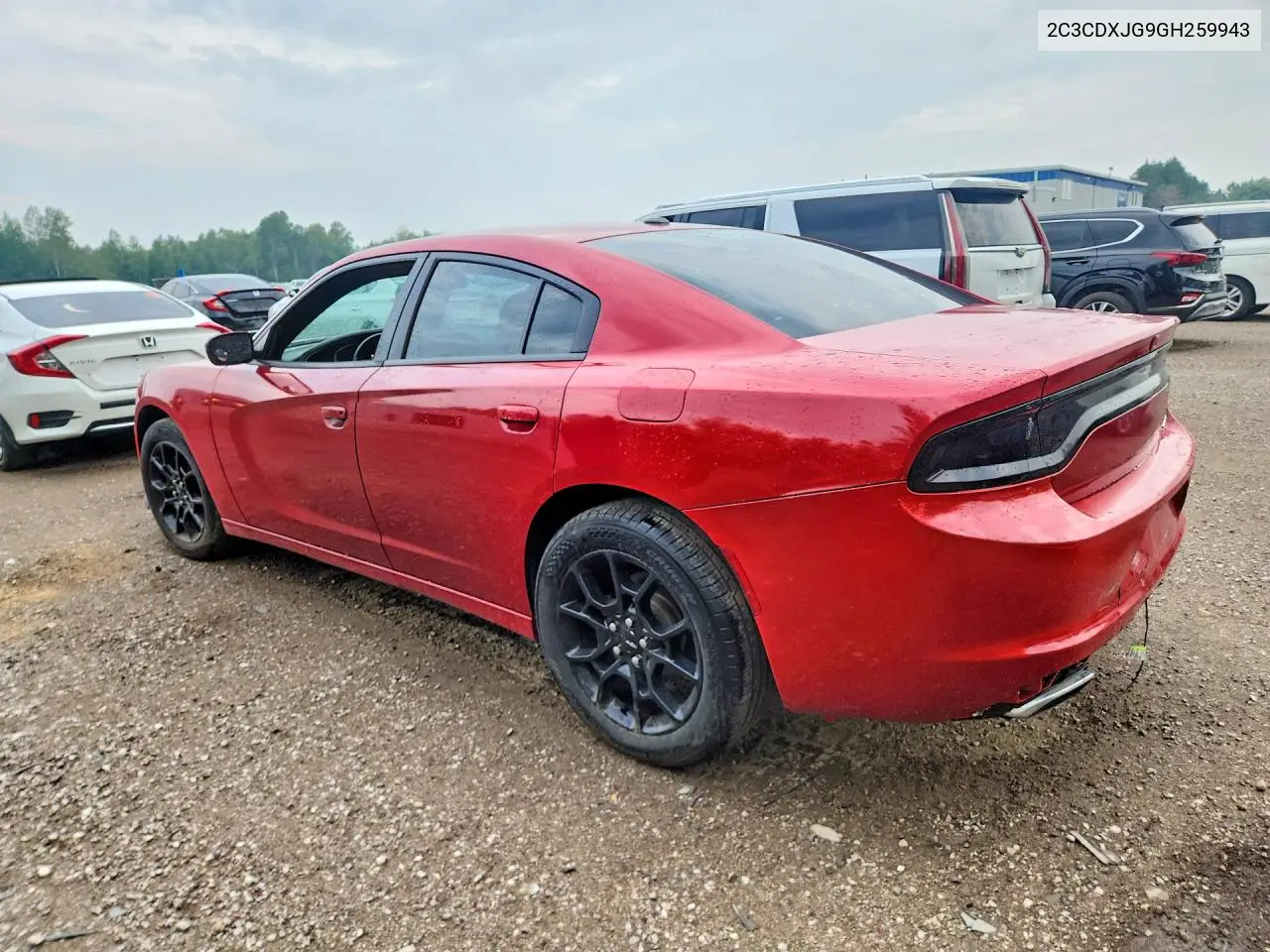 2016 Dodge Charger Sxt VIN: 2C3CDXJG9GH259943 Lot: 61392256
