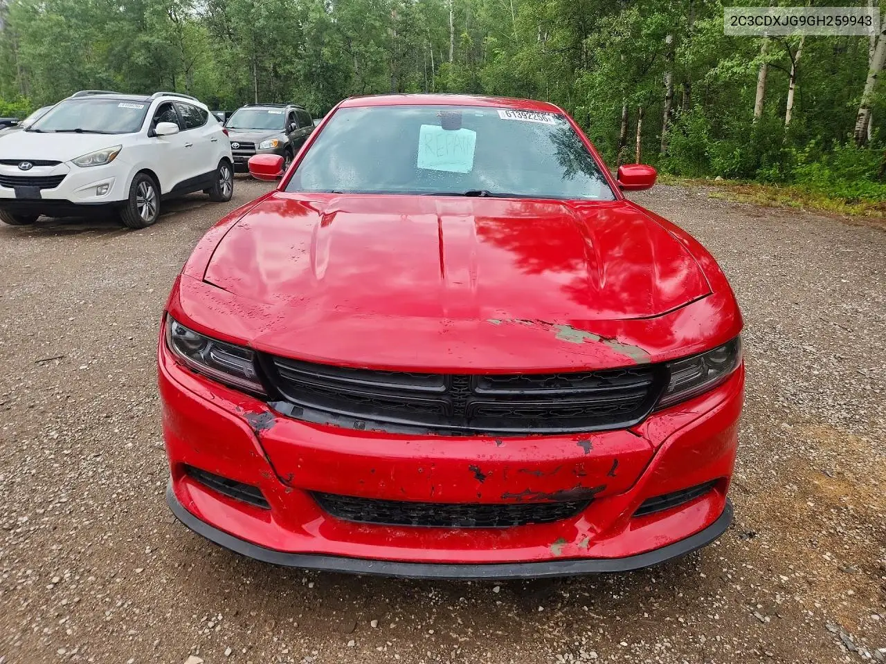 2016 Dodge Charger Sxt VIN: 2C3CDXJG9GH259943 Lot: 61392256