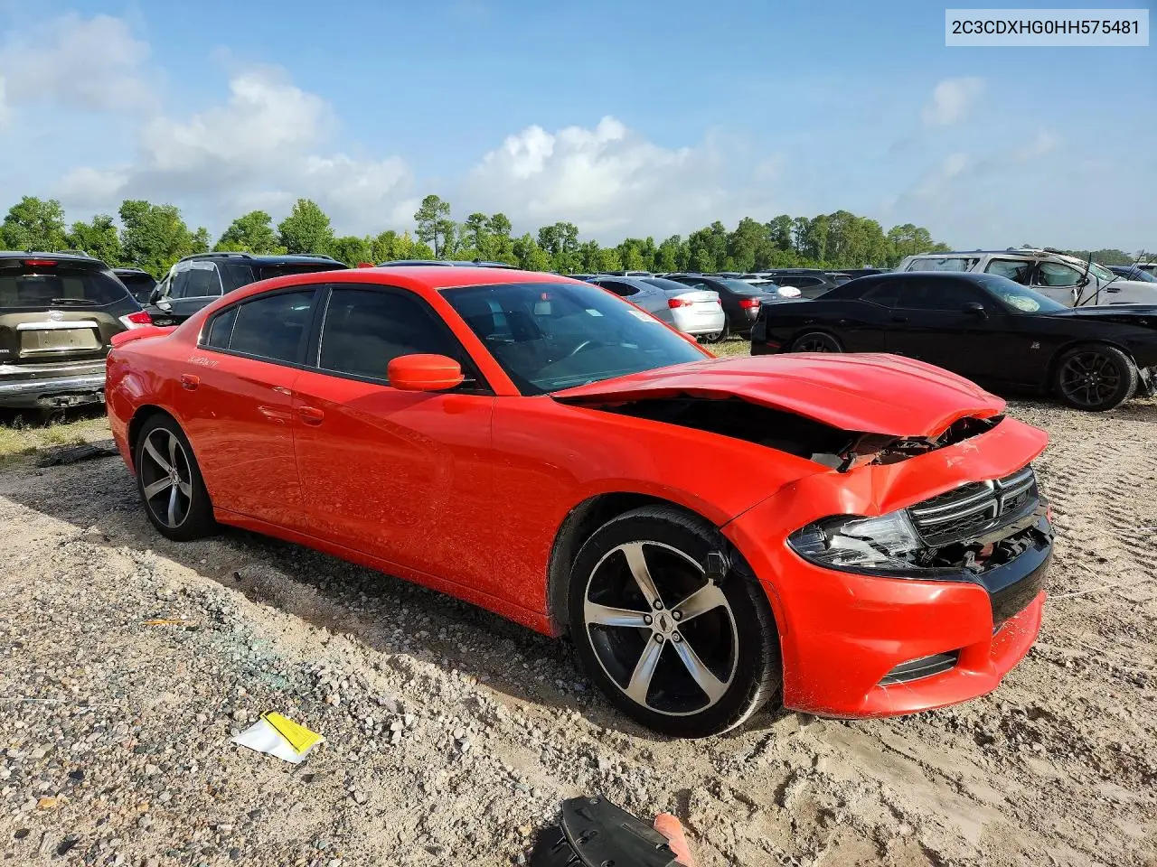 2017 Dodge Charger Sxt VIN: 2C3CDXHG0HH575481 Lot: 60087356