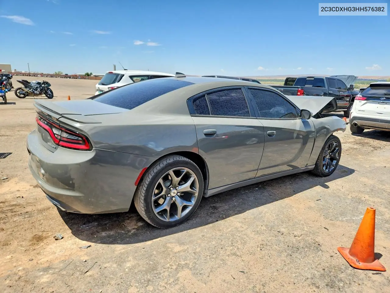 2017 Dodge Charger Sxt VIN: 2C3CDXHG3HH576382 Lot: 60252006