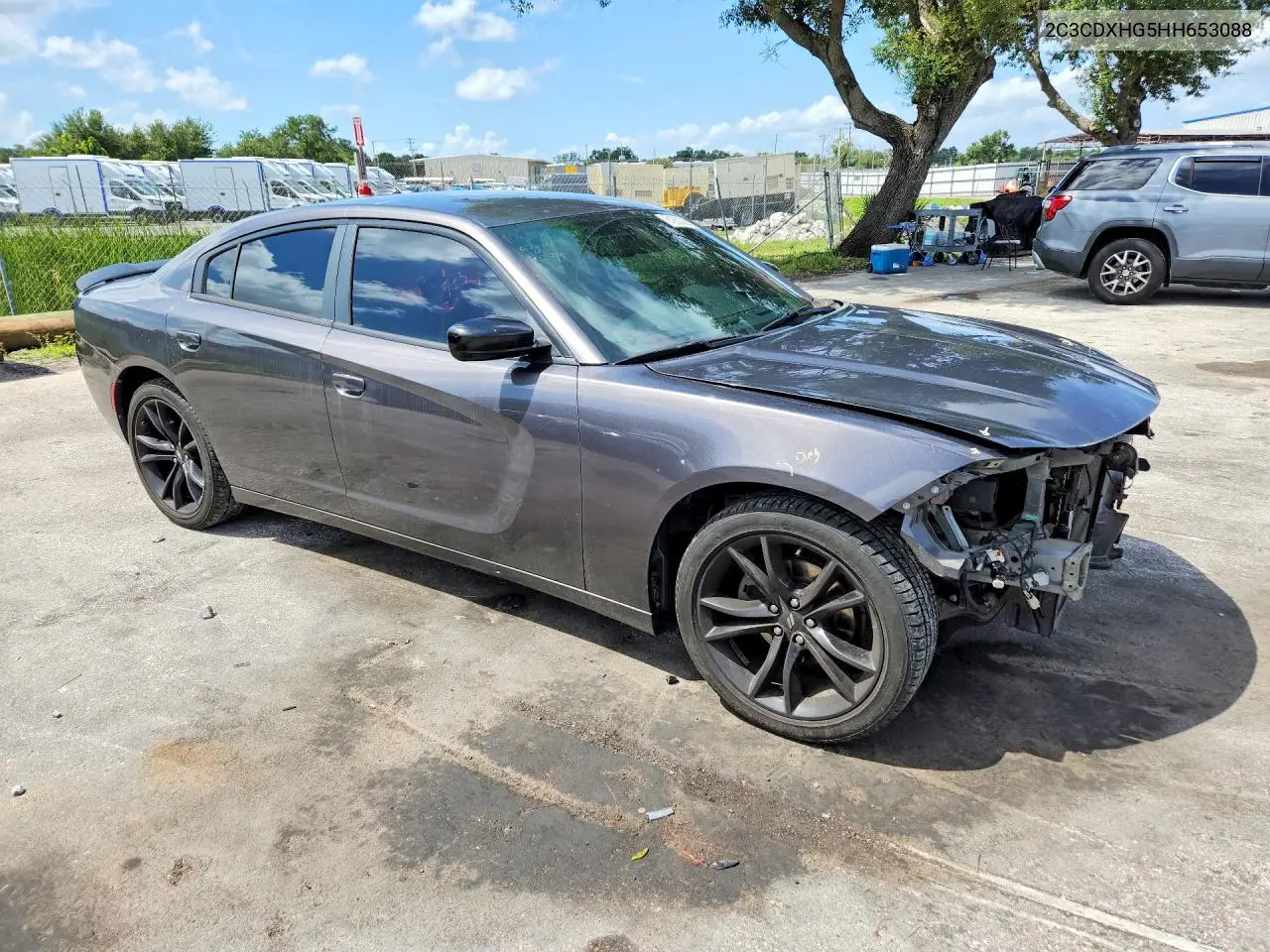 2017 Dodge Charger Sxt VIN: 2C3CDXHG5HH653088 Lot: 61932206