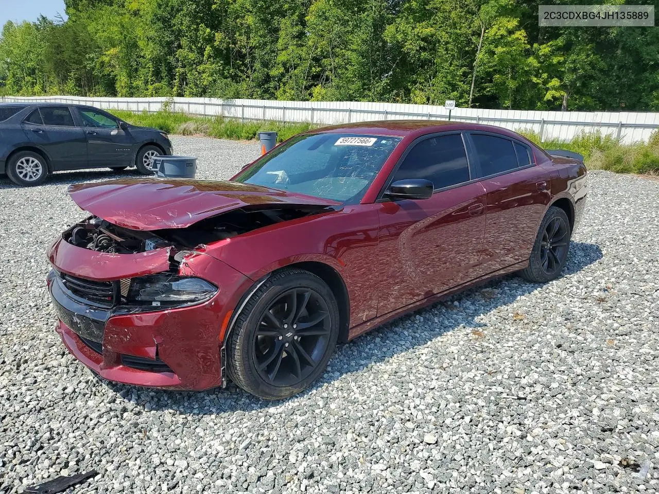 2018 Dodge Charger Sxt VIN: 2C3CDXBG4JH135889 Lot: 59727566