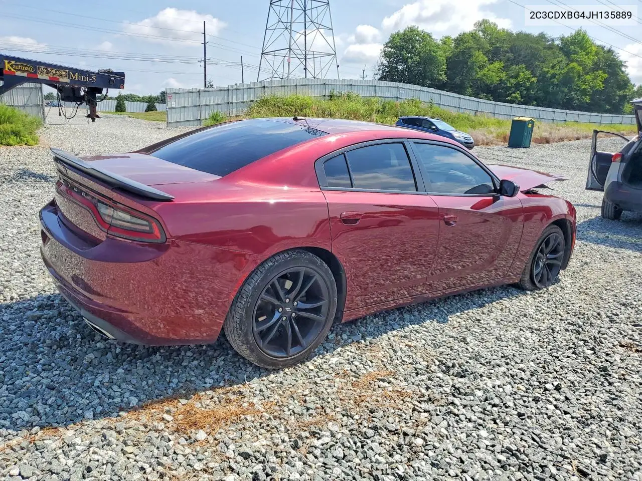 2018 Dodge Charger Sxt VIN: 2C3CDXBG4JH135889 Lot: 59727566