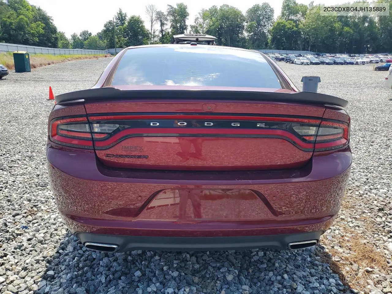 2018 Dodge Charger Sxt VIN: 2C3CDXBG4JH135889 Lot: 59727566