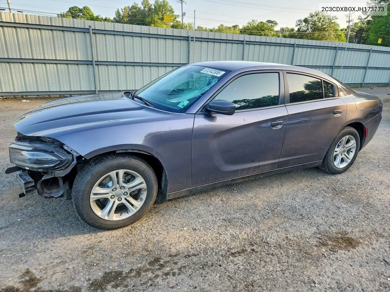 2018 Dodge Charger Sxt VIN: 2C3CDXBGXJH173773 Lot: 61242306