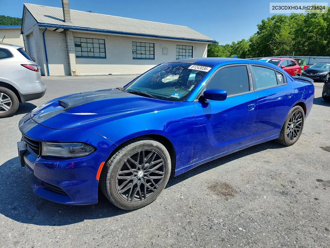 2018 Dodge Charger Sxt Plus VIN: 2C3CDXHG4JH223624 Lot: 61243036