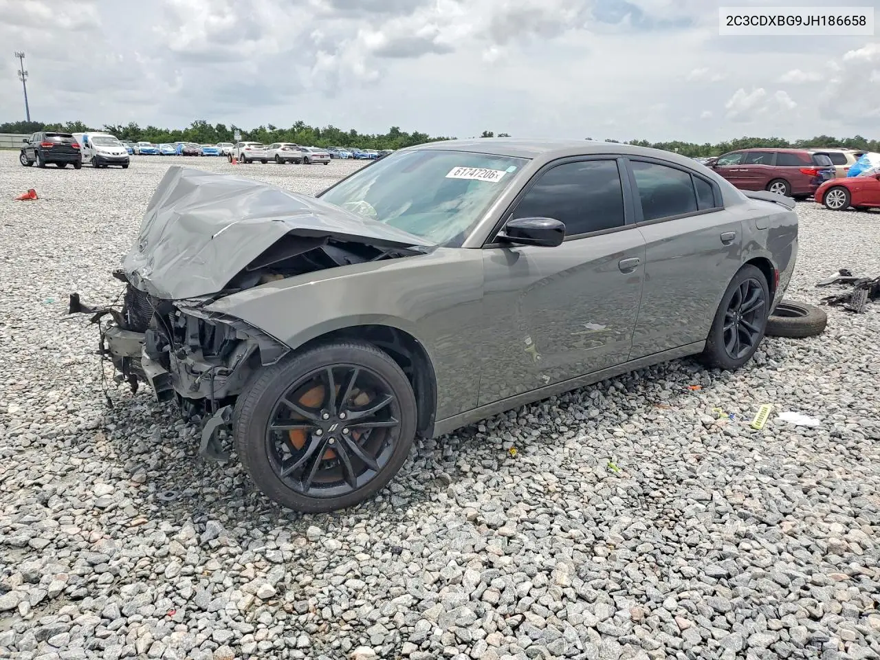 2018 Dodge Charger Sxt VIN: 2C3CDXBG9JH186658 Lot: 61747206
