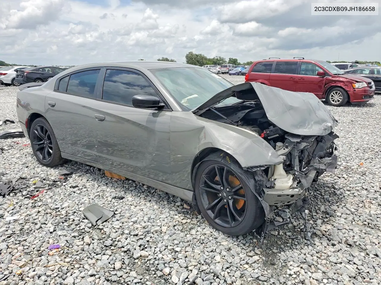 2018 Dodge Charger Sxt VIN: 2C3CDXBG9JH186658 Lot: 61747206