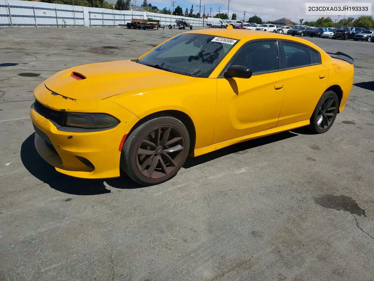 2018 Dodge Charger Police VIN: 2C3CDXAG3JH193333 Lot: 62336586