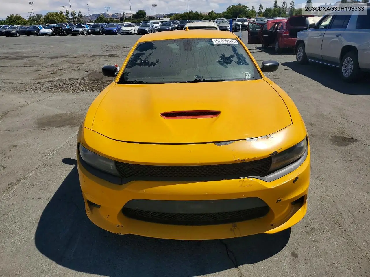 2018 Dodge Charger Police VIN: 2C3CDXAG3JH193333 Lot: 62336586