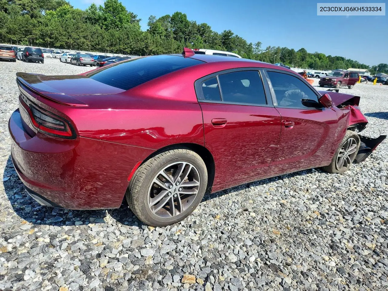 2019 Dodge Charger Sxt VIN: 2C3CDXJG6KH533334 Lot: 56885526