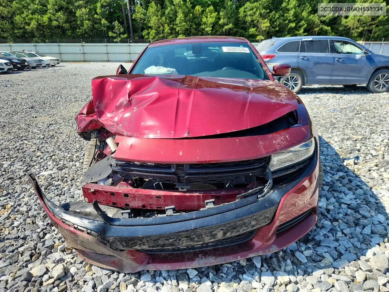 2019 Dodge Charger Sxt VIN: 2C3CDXJG6KH533334 Lot: 56885526