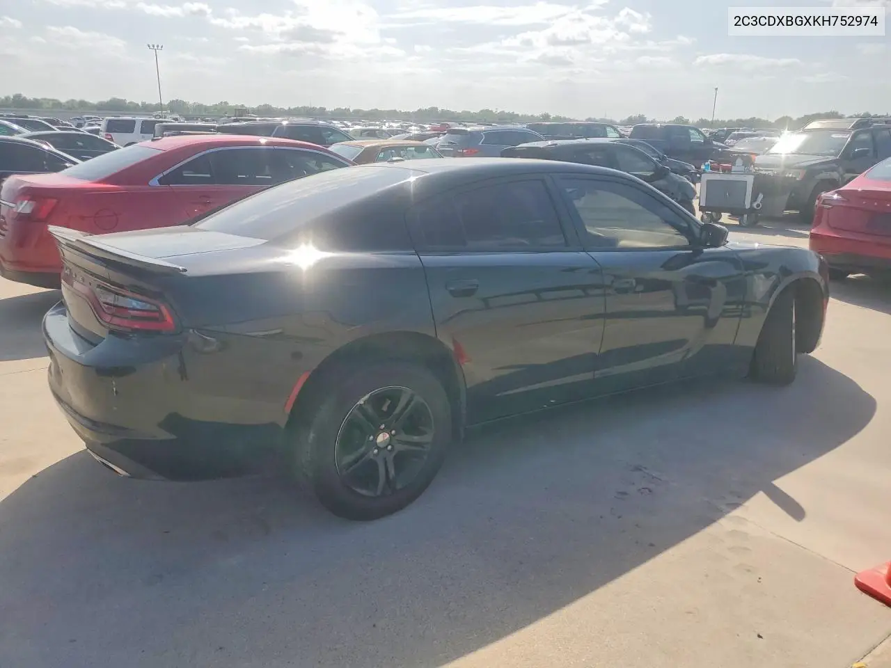2019 Dodge Charger Sxt VIN: 2C3CDXBGXKH752974 Lot: 58349966