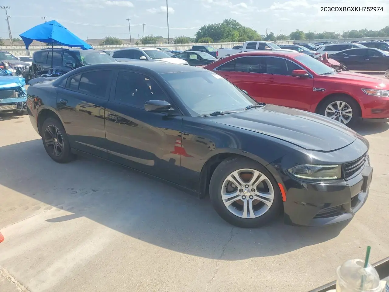 2019 Dodge Charger Sxt VIN: 2C3CDXBGXKH752974 Lot: 58349966