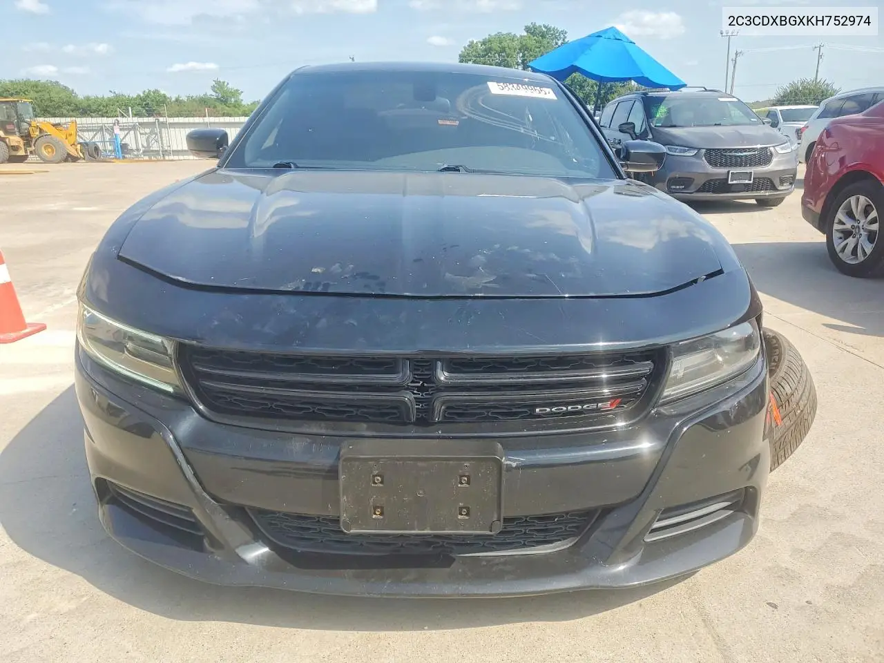 2019 Dodge Charger Sxt VIN: 2C3CDXBGXKH752974 Lot: 58349966