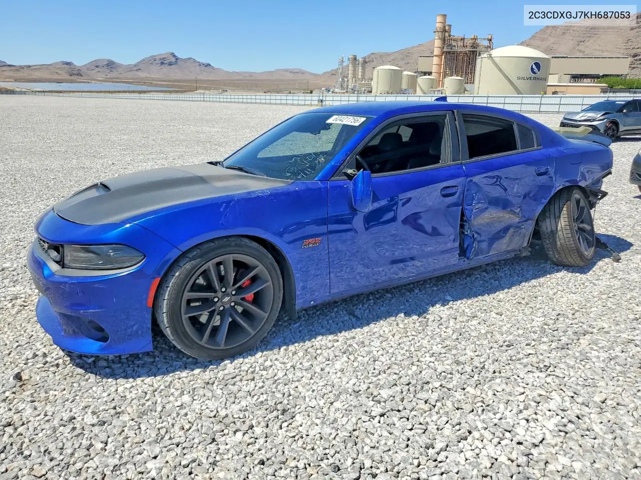 2019 Dodge Charger Scat Pack VIN: 2C3CDXGJ7KH687053 Lot: 60421756