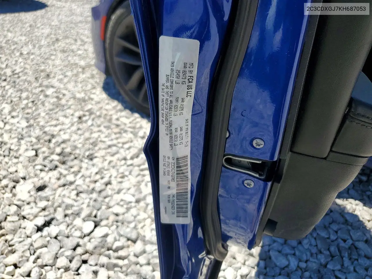 2019 Dodge Charger Scat Pack VIN: 2C3CDXGJ7KH687053 Lot: 60421756
