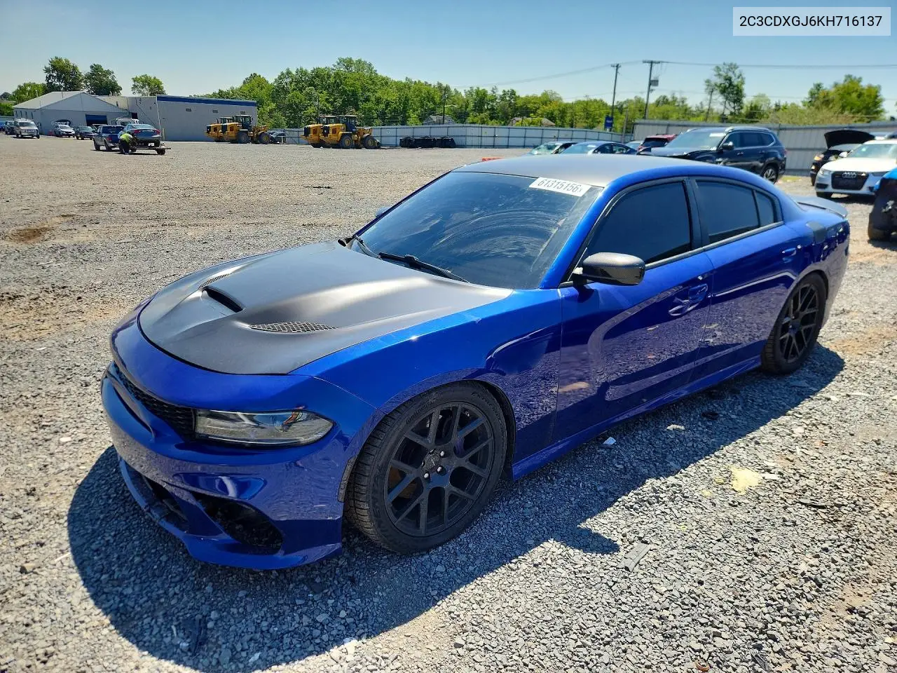 2019 Dodge Charger Scat Pack VIN: 2C3CDXGJ6KH716137 Lot: 61315156