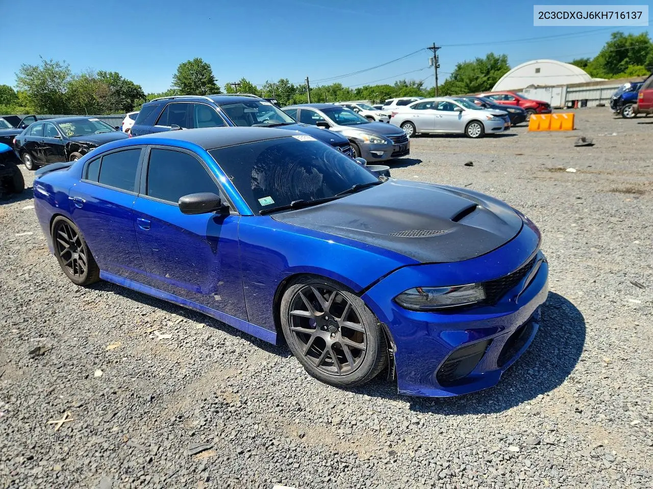 2019 Dodge Charger Scat Pack VIN: 2C3CDXGJ6KH716137 Lot: 61315156