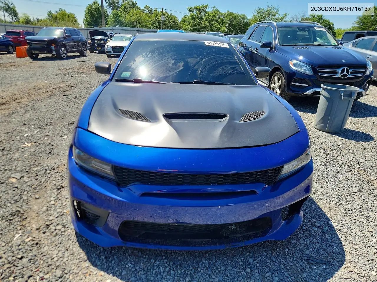 2019 Dodge Charger Scat Pack VIN: 2C3CDXGJ6KH716137 Lot: 61315156